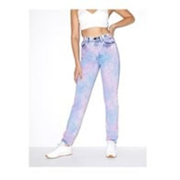 American Apparel Women's Jeans High Waist Mom Rainbow Sz. 33 NWT - Picture 1 of 3